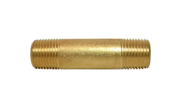 Everbilt LFA-881 3/4 in. MIP x 3 in. Brass Pipe Nipple Fitting Lead Free 793792