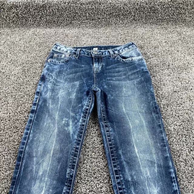 True Religion Pants Girls 14 Blue Denim Jeans Skinny Outdoors Youth Kids 26X28 2