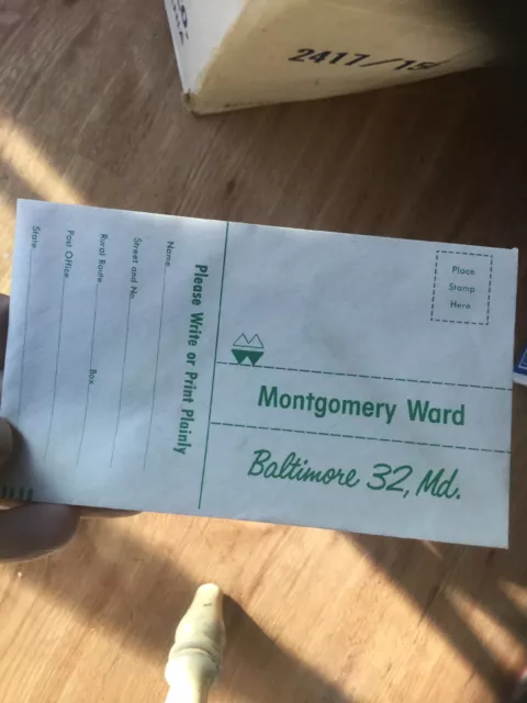 Vintage Montgomery Ward Envelope-order- Baltimore 32, Maryland