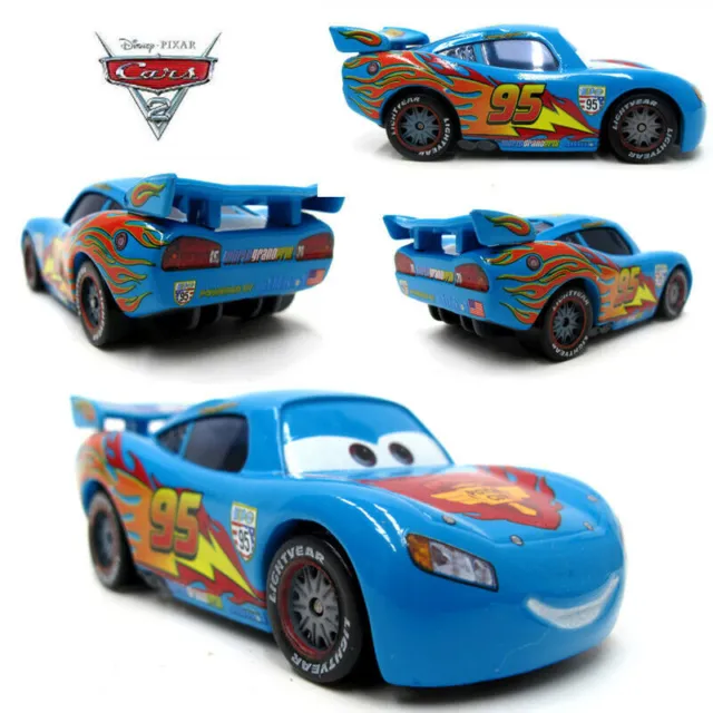 Disney Pixar Cars Blue McQueen No.95 Dinoco Version Small Car Vehicle Diecast
