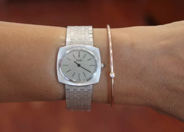 MONTRE FEMME VINTAGE Piaget Or Blanc 18K 9581 EUR 6.628 61