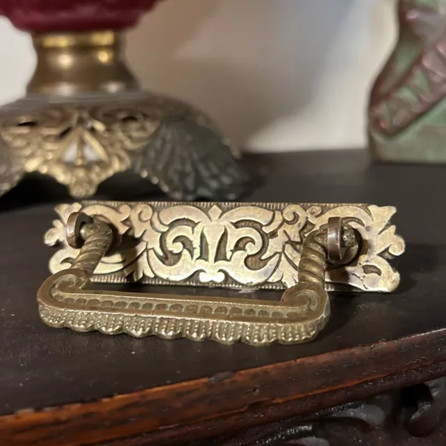 Antique Victorian Eastlake Dresser / Furniture Drawer Pull Handle Hardware