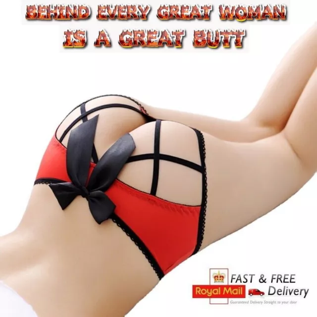 Women Ladies Sexy Naughty Open Butt Panties Crotchless Knickers Thong Underwear