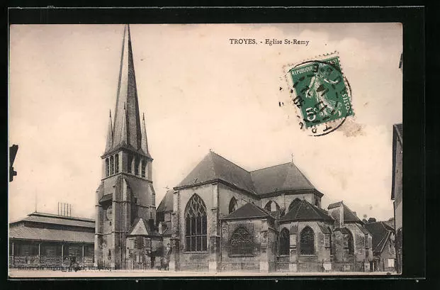 CPA Troyes, Eglise St-Remy 1914
