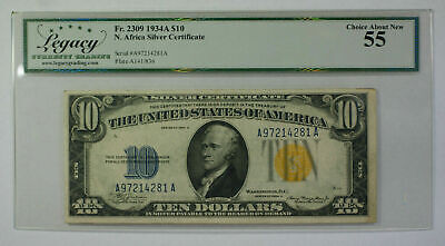 1934 A $10 Ten Dollar North Africa Silver Certificate Fr. 2309 Legacy 55