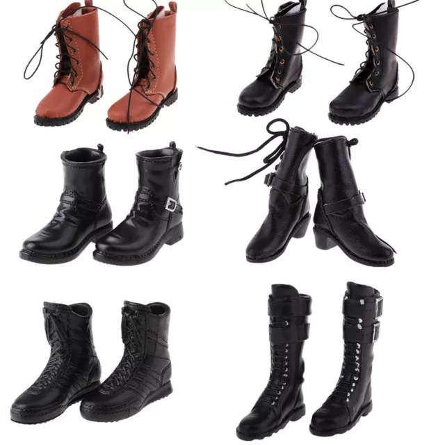 1/6 Scale Fashion Long Boots Shoes for 12 inch Male and Female Action Figure