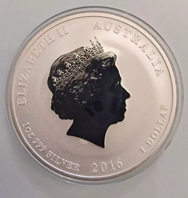 Perth Mint Australien $ 1 Dollar Lunar Series II Affe 2016 1 Unze 0,999 Silbermünze 3