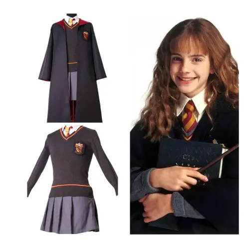 NUOVO costume uniforme cosplay Hermione Granger Grifondoro bambino adulto Regno Unito