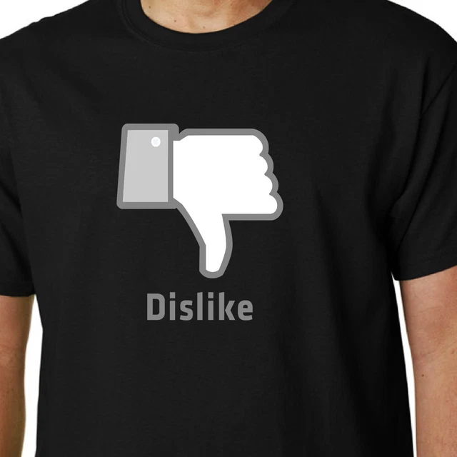 Dislike T-Shirt Social Media Like Pollice Smanettone Divertente Umorismo Frase