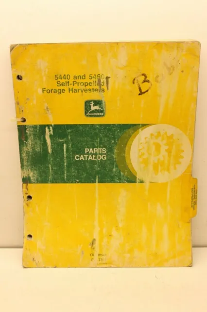 John Deere 5440 5460 Self Propelled Forage Harvester Parts Catalog Ottumwa 1601