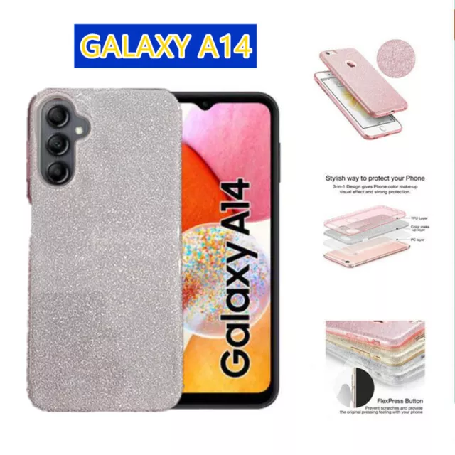 Cover Custodia Brillantini Brillante  per  SAMSUNG GALAXY A14 4G/5G + PELLICOLA