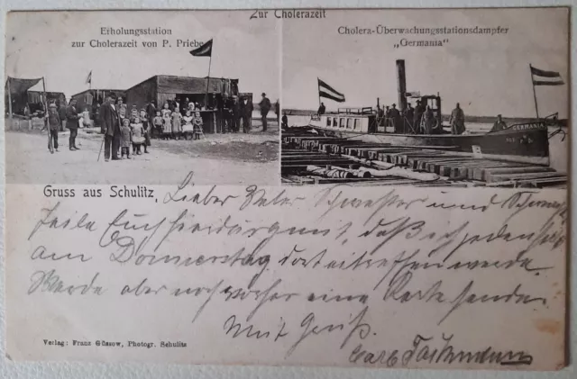 AK Schulitz 1905 Posen Bromberg Cholera