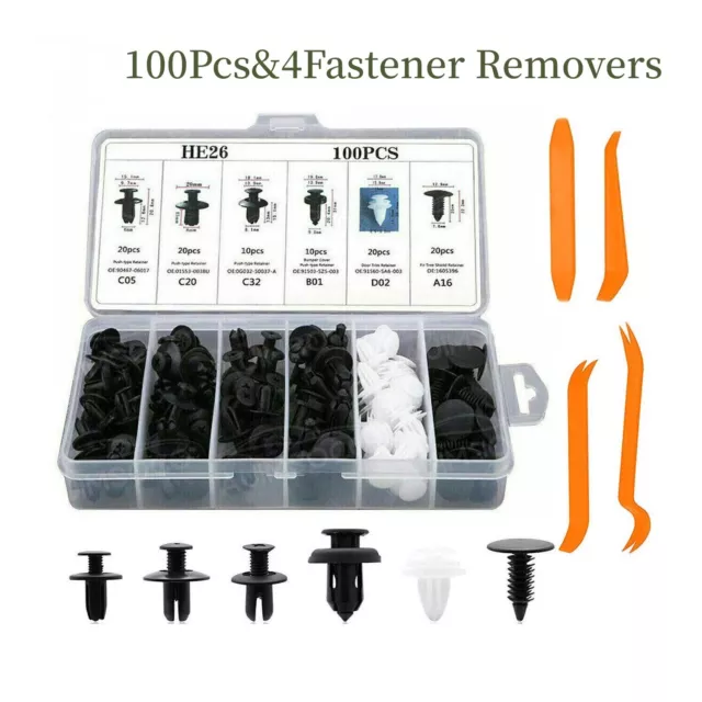 Car Accessories Clip Trim Push Pin Rivet Bumper Door Panel Retainer Fastener Kit