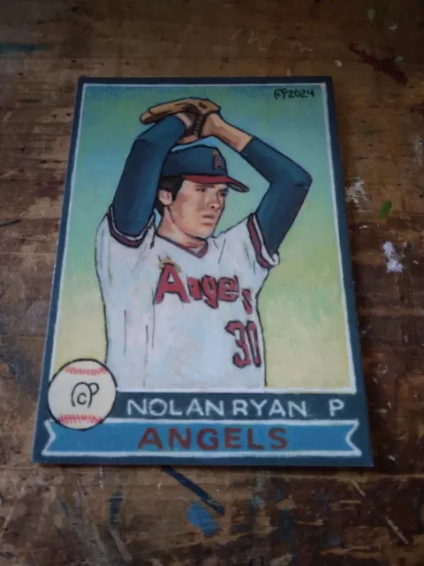 Baseball Art Card Print of Nolan Ryan, 1979, Limited Edition Of 500