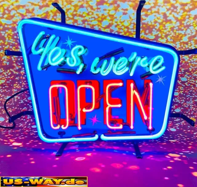 N-0152 Neon " Yes we´re OPEN " Schild Leuchtreklame Diner Neonreklame Vintage