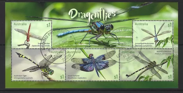 Australia 2017 Dragonflies - Miniature Sheet Fine Used
