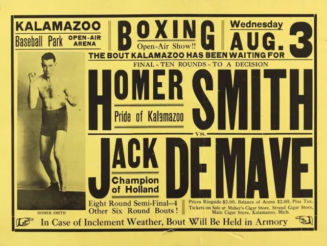(12) Kalamazoo Michigan Smith Demave 16" Heavy Duty Usa Metal Boxing Adv Sign