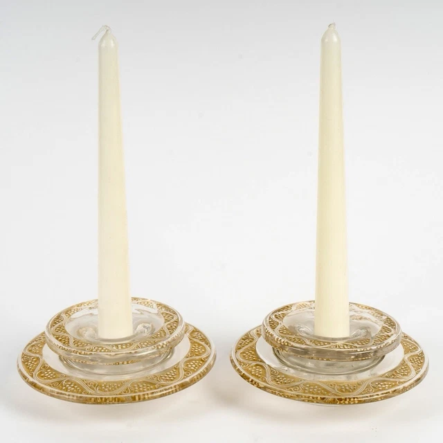 Mini bougeoir x3 en verre façon cristallin 5xH3,5cm