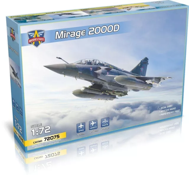 Modelsvit 1/72 Model Kit 72075 Dassault-Mirage 2000D with SCALP-EG/"Storm Shadow