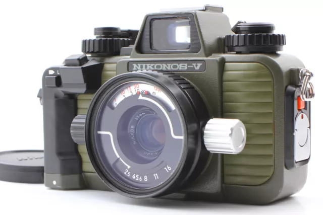 [Near MINT] Nikon Nikonos V Olive Green Film Camera Nikkor 35mm F2.5 Lens JAPAN