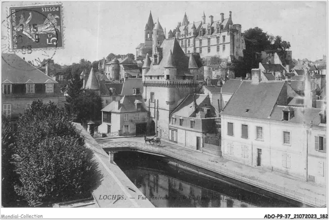 ADOP9-37-0885 - LOCHES - vue générale - le château royal