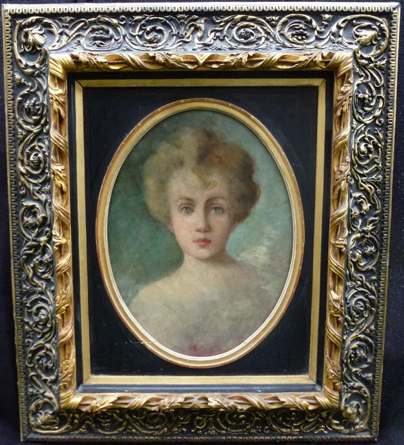 Tableau Peinture à L'huile 19ème Siècle - Portrait Jeune Fille Juive Rachel - École Française