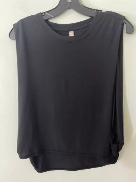 Athleta Top Small Sleeveless Open Side Crop Top Size Small Black