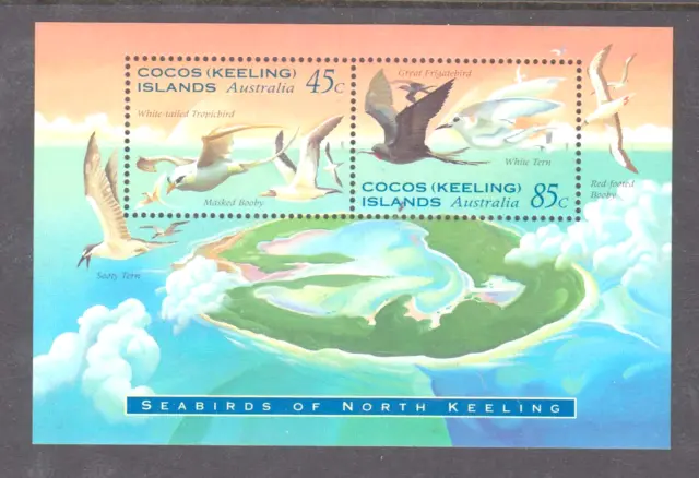 Cocos (Keeling) Islands 1995 Seabirds of North Keeling MNH mini sheet stamps