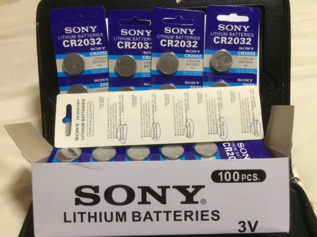 SONY 3V CR 2032 Lithium 5 X Brand New Coin Button Batteries Made in Japan