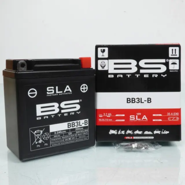 Batterie SLA BS Battery pour Moto Yamaha 125 Dt Lc Ypvs 1985 à 1988 YB3L-B / 12V