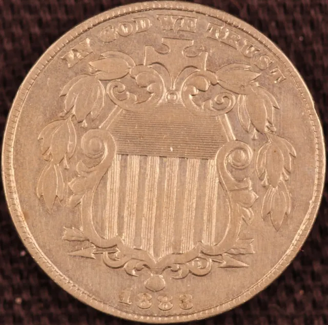 1883 5C Shield Nickel - Great Type Coin