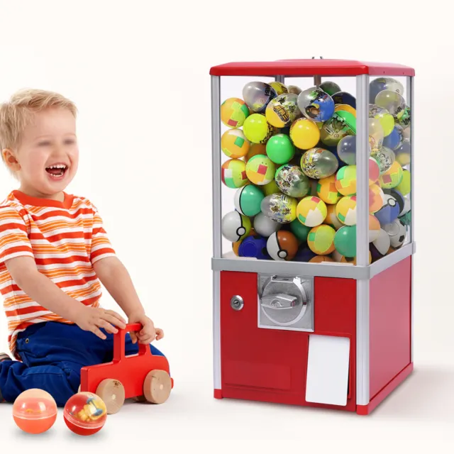 Gumball Machine Rustic Candy Vending Dispenser Coin Bank Big Capsule 1.1-2.1"