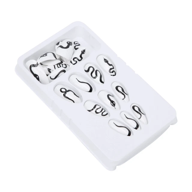 (N11)24 Pièces Faux Ongles Ongles Nus Français Presse Courte Ballerine