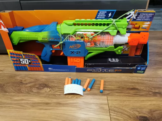 Nerf Elite 2.0 Double Punch Dart Blaster. Damaged Box