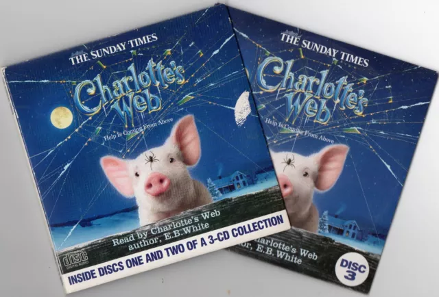 CHARLOTTES WEB (3-CD Set) - Read by the Author EB White  :  PROMO AUDIO CD