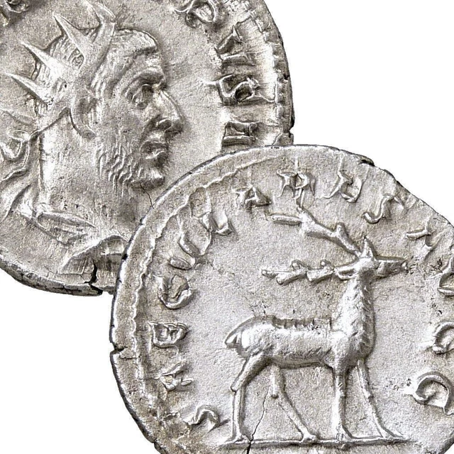 PHILIP I. STAG Deer. Saecular Games Issue XF+ Ancient ROMAN Double Denarius Coin