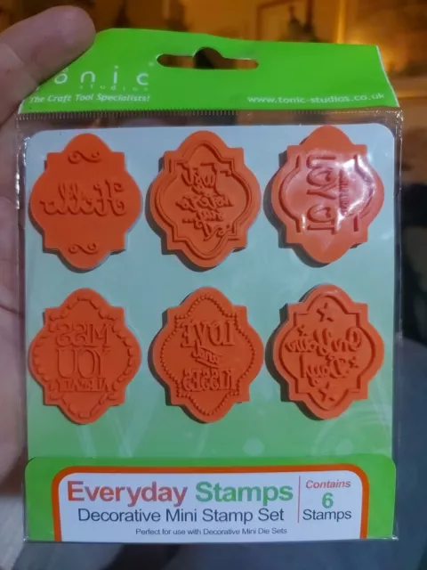 Tonic rubber stamp set - Everyday Stamps Decorative Mini sentiments 1162E