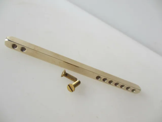 Brass Door Handle Spindle Bar with 2 Grub Screws Gold Old Antique Style Rim Lock