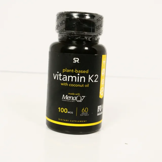 Vitamin K2 with Organic Coconut Oil | 100MCG | 60 Softgels | W Mena Q7 3/24