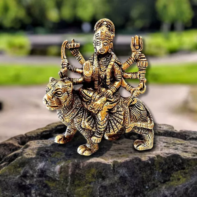 Brass Durga Maa Statue Rare Showpiece Statue For Home Office Decor
