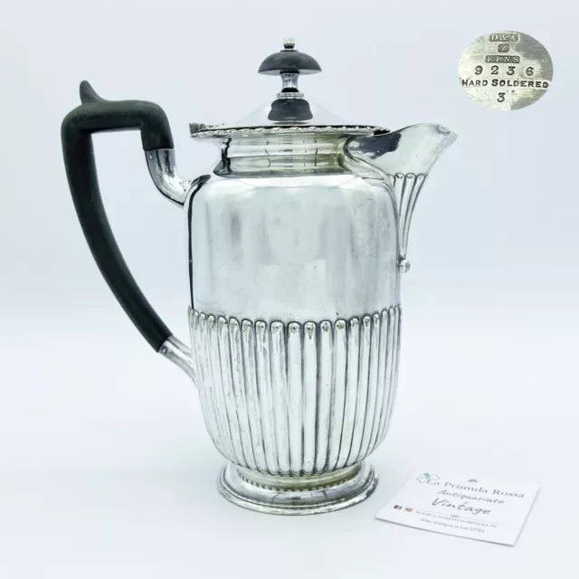 Antica caffettiera inglese in argento silver plate sheffield teiera d'epoca 800