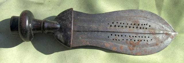 Antique Vintage African Hand Forged Chiseled  Bushong Ikula Knife West Kasai14"