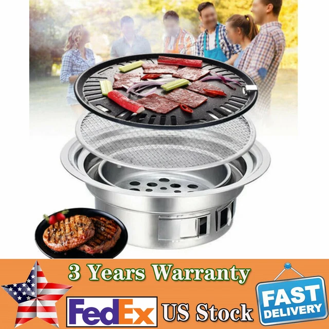 JAPANESE KOREAN STAINLESS Hibachi BBQ Picnic Table Grill Barbecue Stove