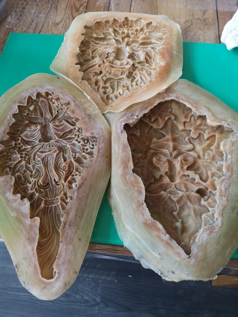 molde de fibra de vidrio látex jardín árbol caras hombre placa moldes cemento