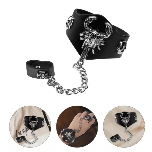 Gothic-Armband Gothic-Schmuck Für Frauen Schwarzes Pirat Uhrenarmbänder