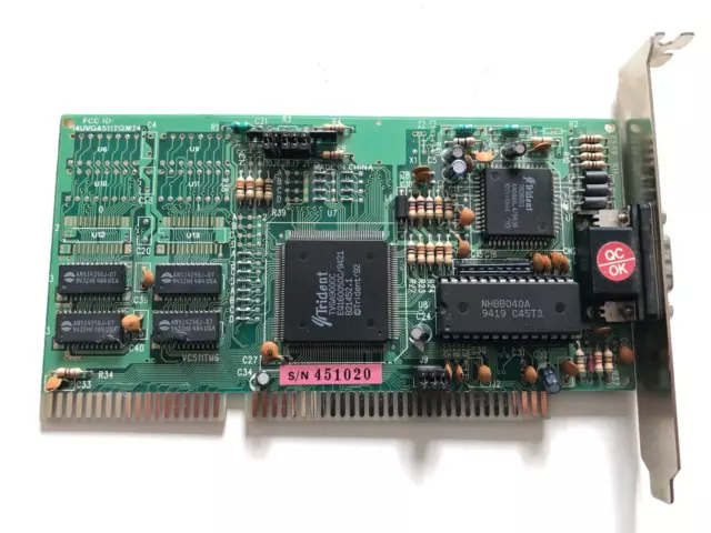 Trident TVGA9000C VGA ISA 512 KB graphic card VGA Vintage retro gaming - tested