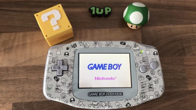 NINTENDO GAMEBOY ADVANCE GBA AGS 101 Backlit Super Mario theme