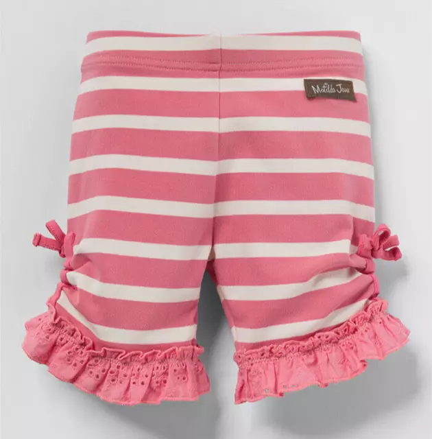 MATILDA JANE Enchanted Garden Bonnie Striped Ruffle-Trimmed Shorties Shorts 14