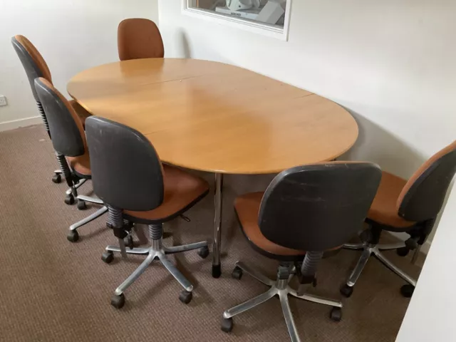 office conference table & 6 chairs