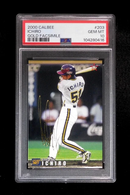 1999 CALBEE GOLD FACSIMILE #265 ICHIRO ROOKIE RC PSA 10 | eBay